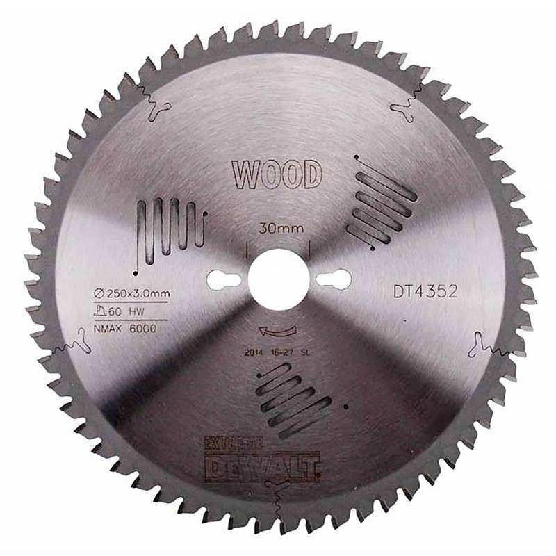 Dewalt - Lame pour scies stationnaires DEWALT DT4352-QZ  Extreme Workshop Ø 250 X 30 mm, 60 dents Dewalt