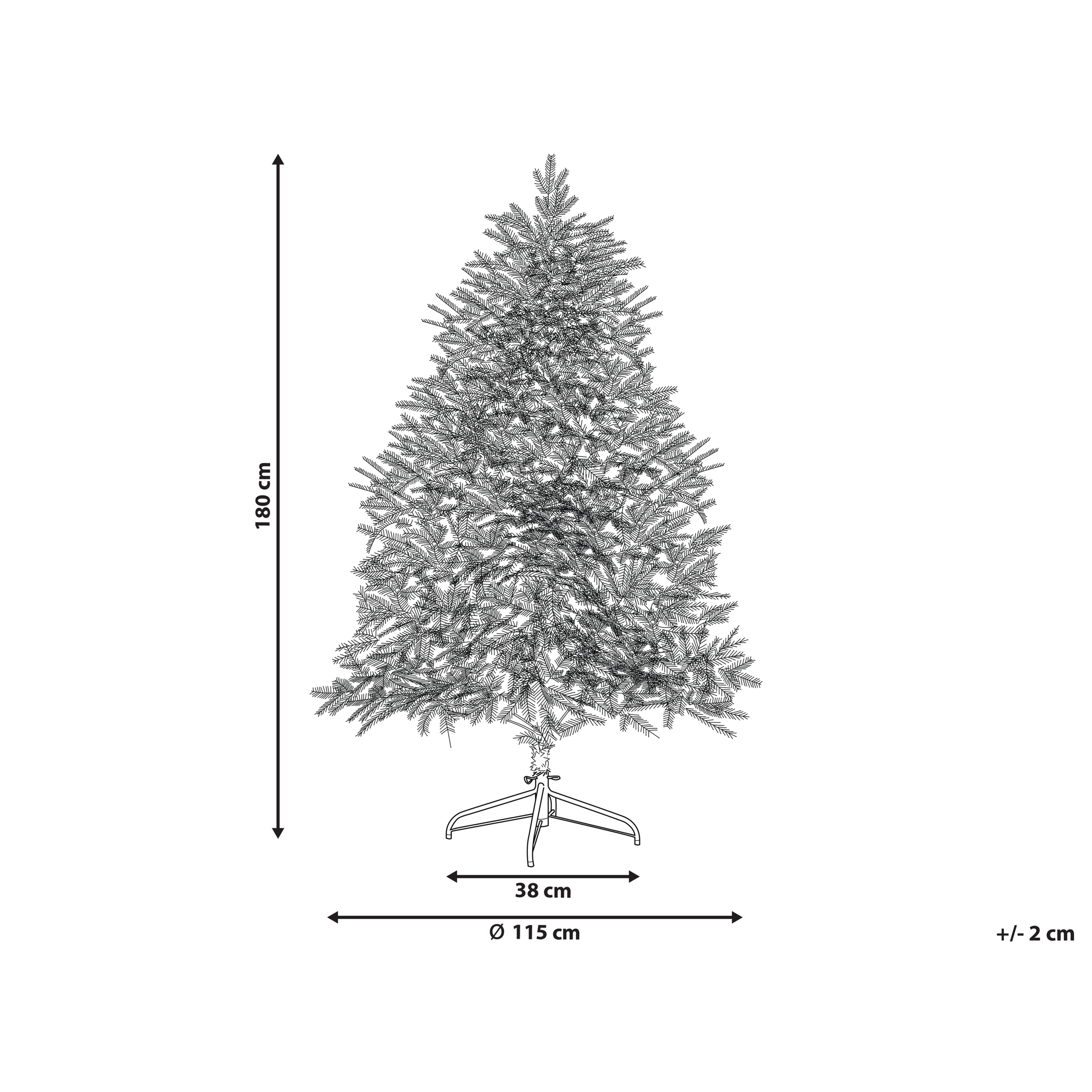 Beliani - Sapin de Noël Matière synthétique Blanc BRISCO - Beliani - Imagen 3