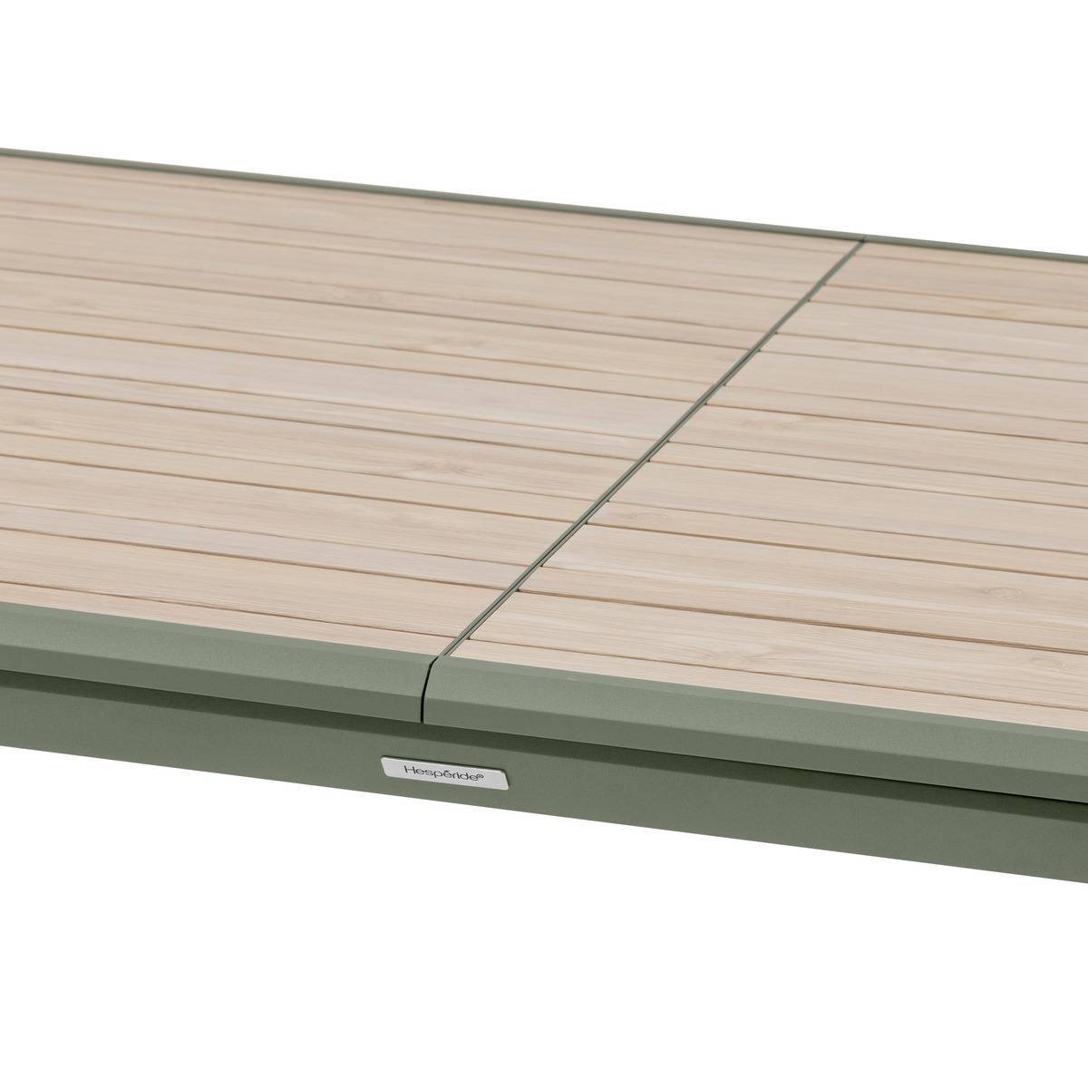 Hesperide - Table de jardin "Dilors" effet bois lin & vert laurier 10 places en aluminium - Hespéride - Image 4