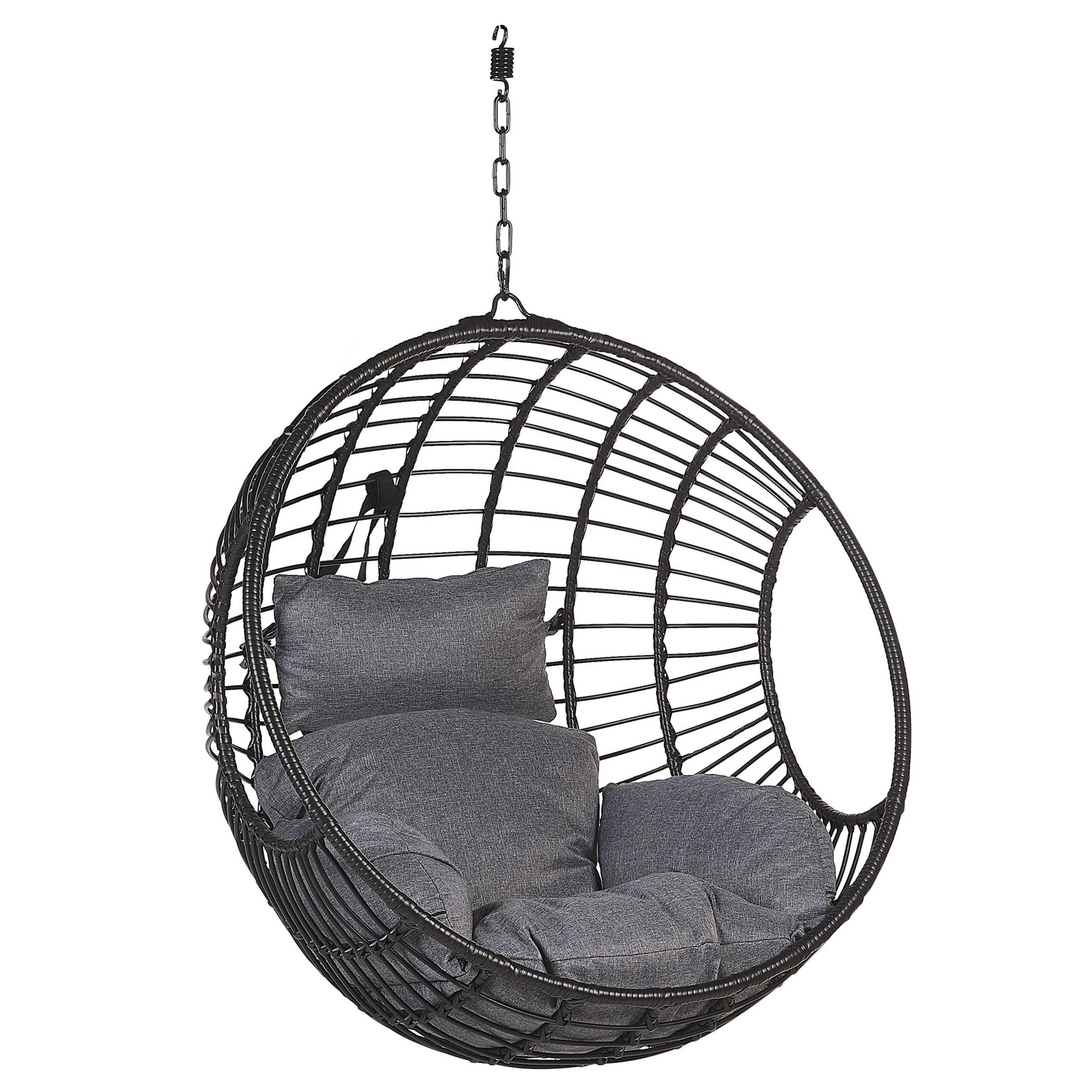 Beliani - Chaise porte-à-faux Polyrotin Noir ASPIO - 99x97x199- Beliani - Imagen 6