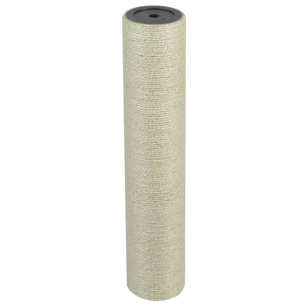 Grattoir pour chats sisal et bois beige 8 x 8 x 40 cm - PANGIVO - Image 1