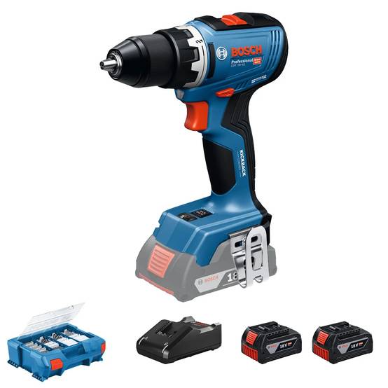 Perceuse-visseuse sans fil GSR 18V-65 - BOSCH - avec 2 batteries 4,0Ah - chargeur - L-BOXX - 06019N3207 - Image 1