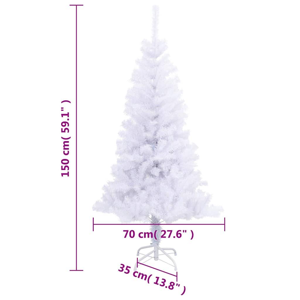 ComfortXL - Sapin de Noël artificiel enneigé en PVC pour Fêtes Intérieur Extérieur Blanc 150 cm – ComfortXL Outdoor Living - Image 7