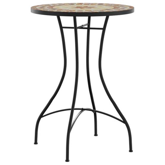 Maison Chic - Table de jardin - Table de bistro mosaïque terre cuite blanc Ø50x70 cm céramique HL911 - Image 4