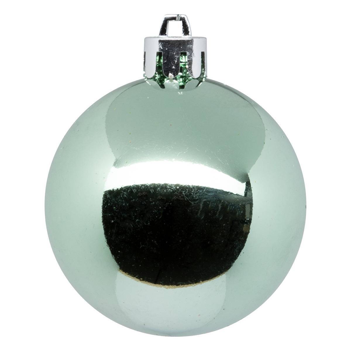 Fééric Lights & Christmas - Boule de Noël plastique 70mm x8 vert amande - Atmosphera Créateur d'intérieur - Imagen 3
