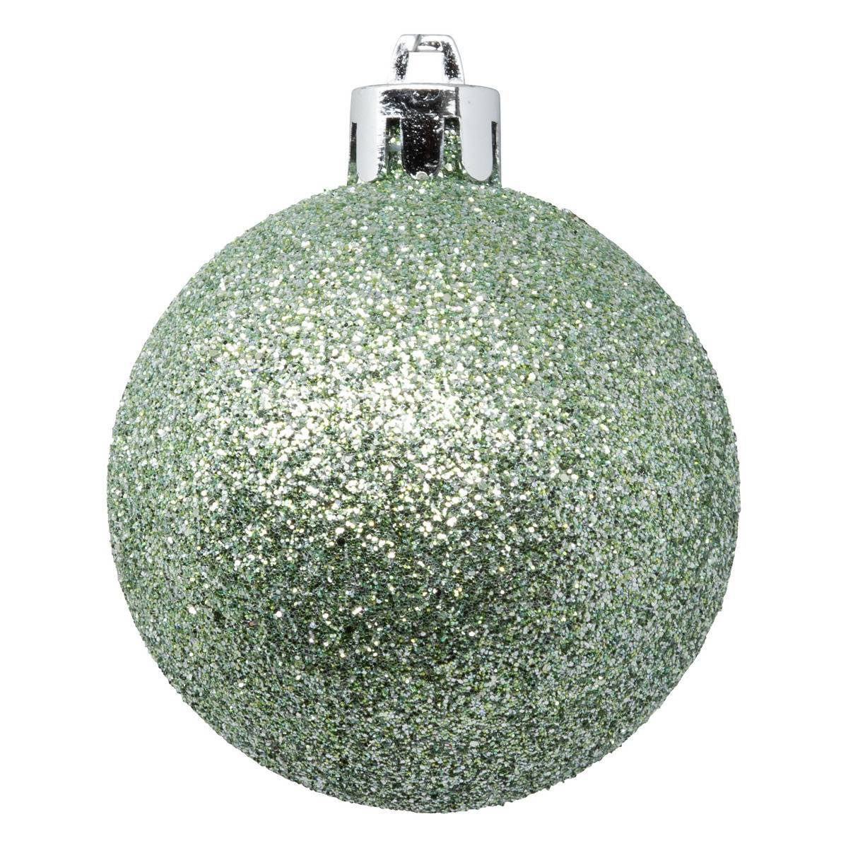 Fééric Lights & Christmas - Boule de Noël plastique 70mm x8 vert amande - Atmosphera Créateur d'intérieur - Imagen 2