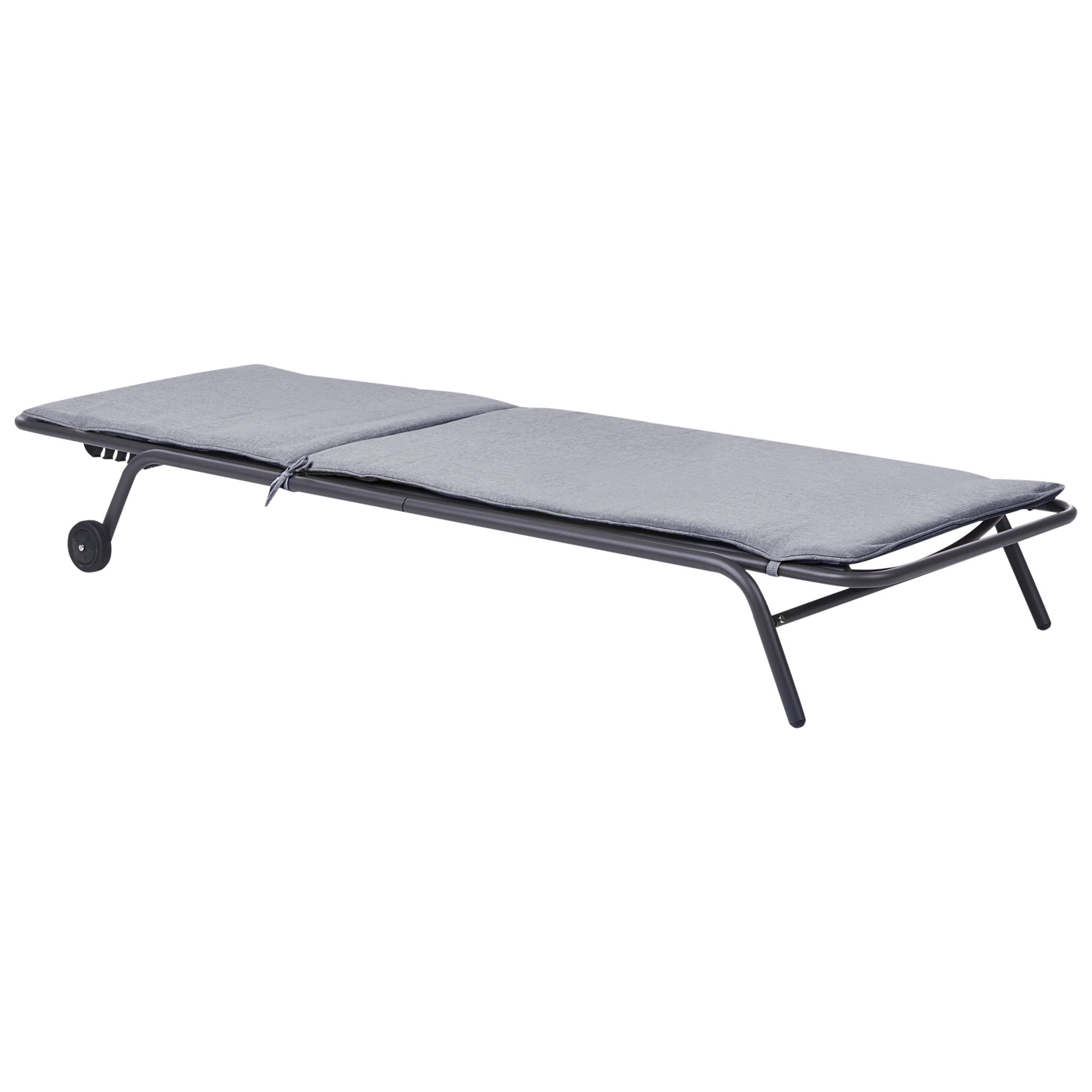 Beliani - Chaise longue Acier Gris VOLTERRA - 75x168x93- Beliani - Image 4