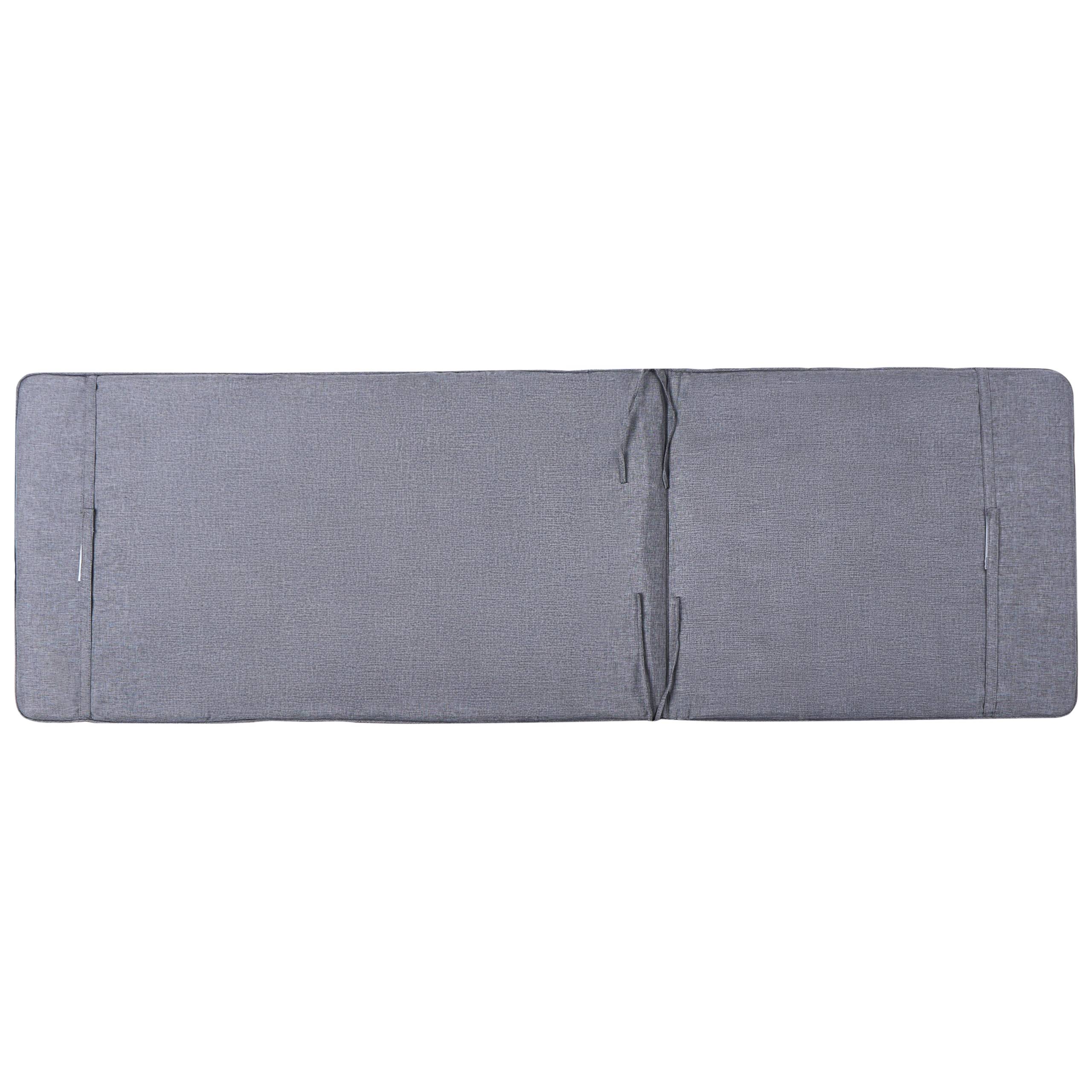 Beliani - Chaise longue Acier Gris VOLTERRA - 75x168x93- Beliani - Image 7