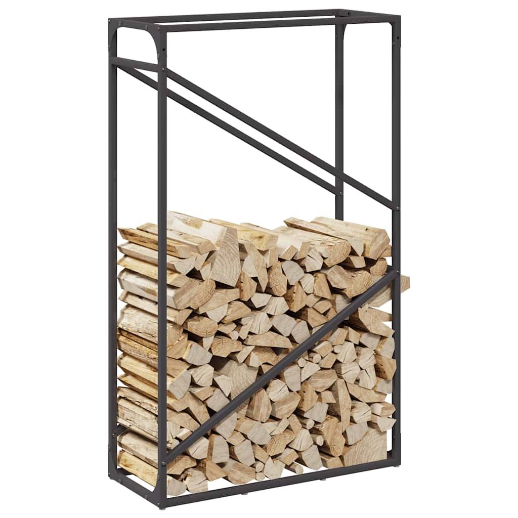 Porte-bûches vertical acier pour cheminée intérieur Noir 60x100 cm – ComfortXL Outdoor Living - Image 4