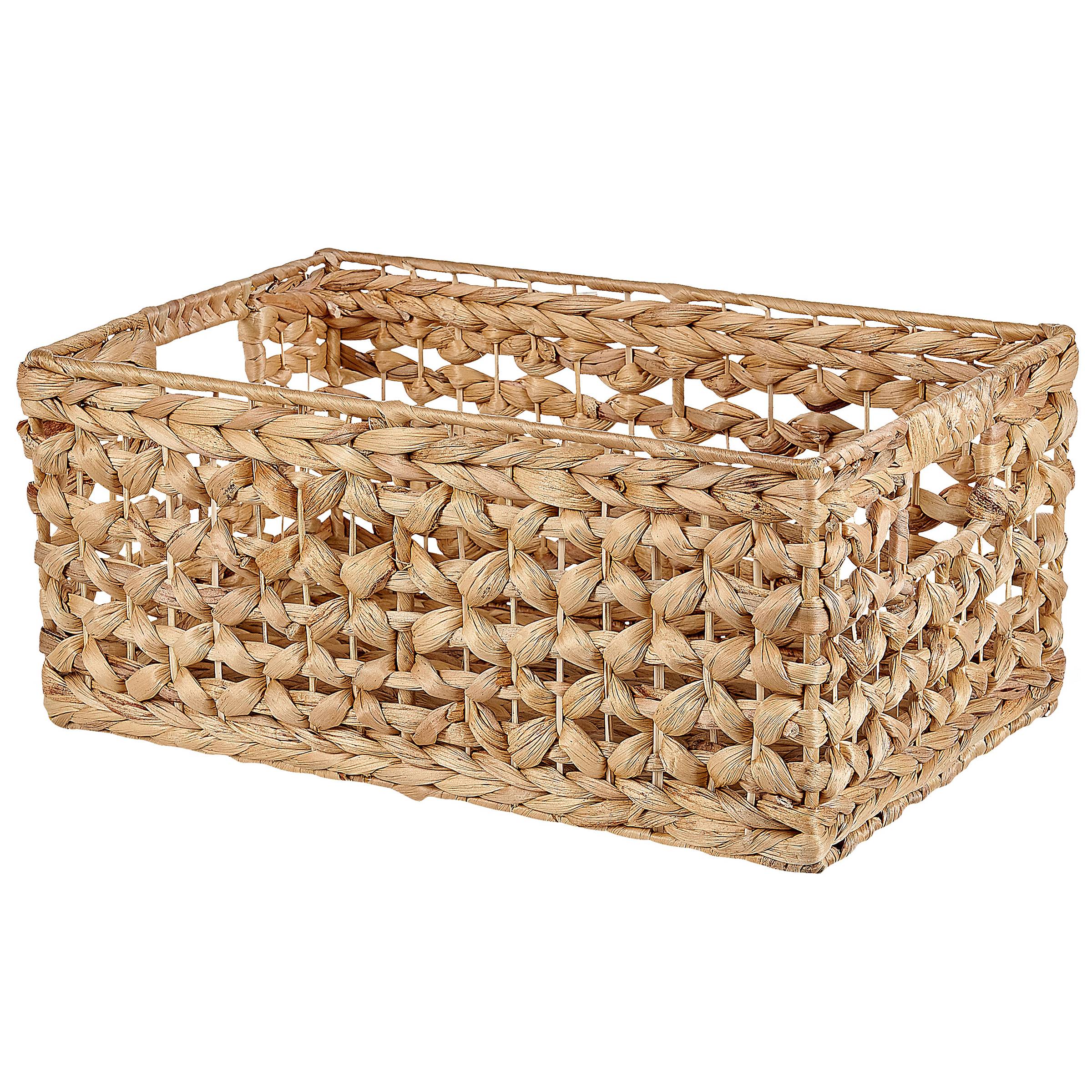 Beliani - Paniers Naturels en Jacinthe d'Eau avec Poignées Tissés Lot de 3 Accessoires de Maison Style Boho - Imagen 7