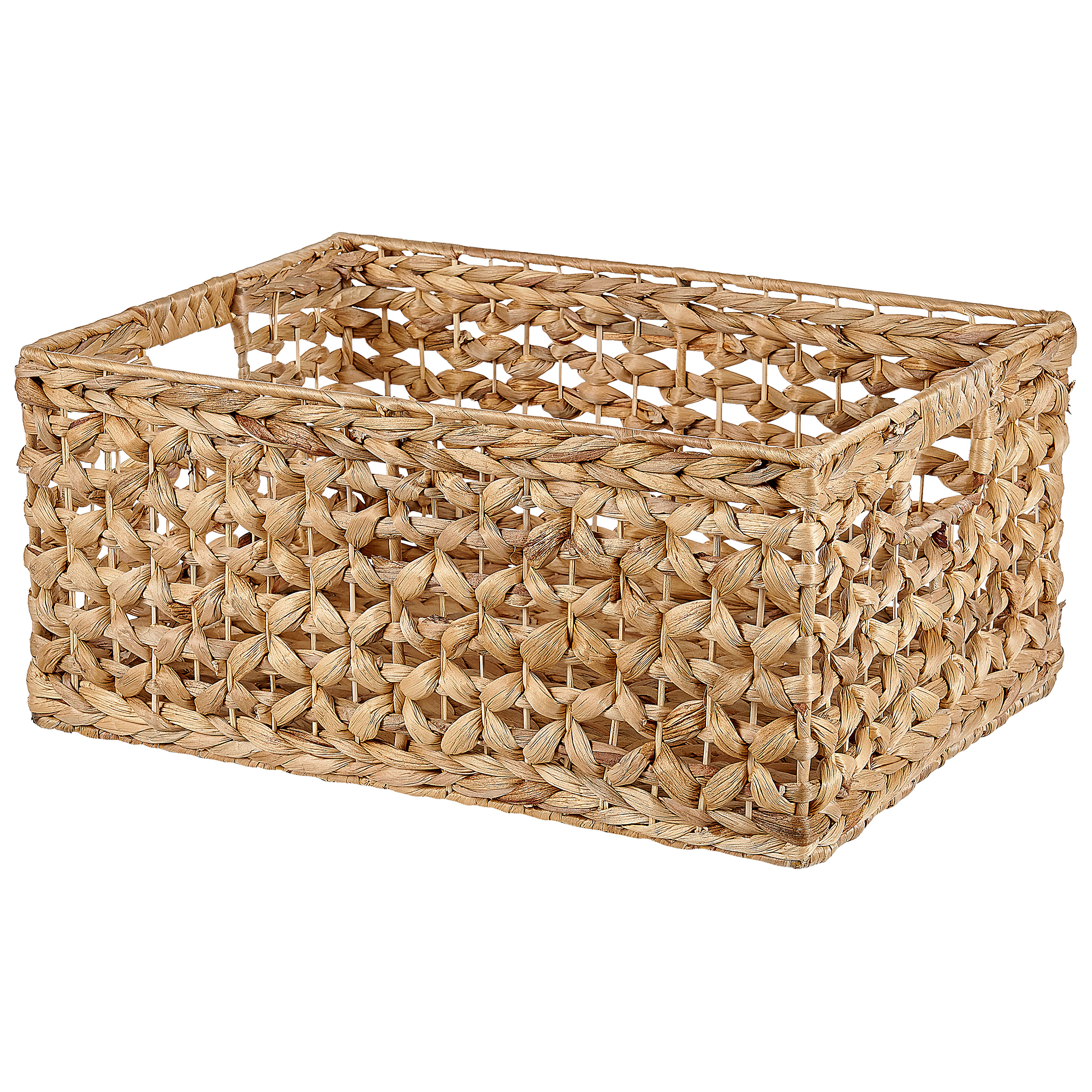 Beliani - Paniers Naturels en Jacinthe d'Eau avec Poignées Tissés Lot de 3 Accessoires de Maison Style Boho - Imagen 5