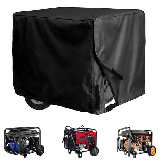 Housse de protection générateur en tissu Oxford noir, générateur imperméable et anti-poussière, convient à la plupart générateurs, 78 x 60 x 53 cm - Image 1