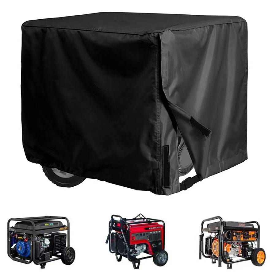 Housse de protection générateur en tissu Oxford noir, générateur imperméable et anti-poussière, convient à la plupart générateurs, 78 x 60 x 53 cm - Image 1