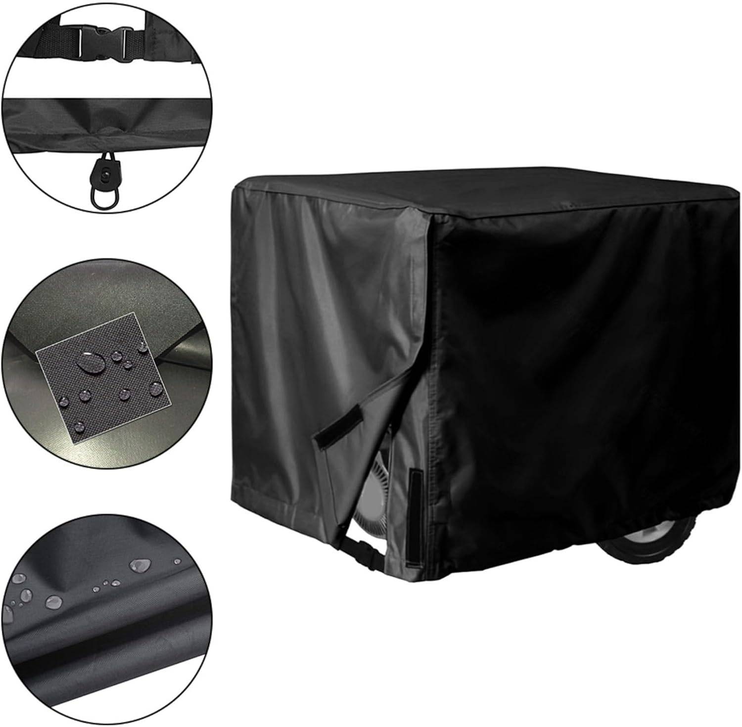 Housse de protection générateur en tissu Oxford noir, générateur imperméable et anti-poussière, convient à la plupart générateurs, 78 x 60 x 53 cm - Image 6