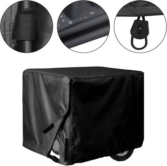 Housse de protection générateur en tissu Oxford noir, générateur imperméable et anti-poussière, convient à la plupart générateurs, 78 x 60 x 53 cm - Image 7