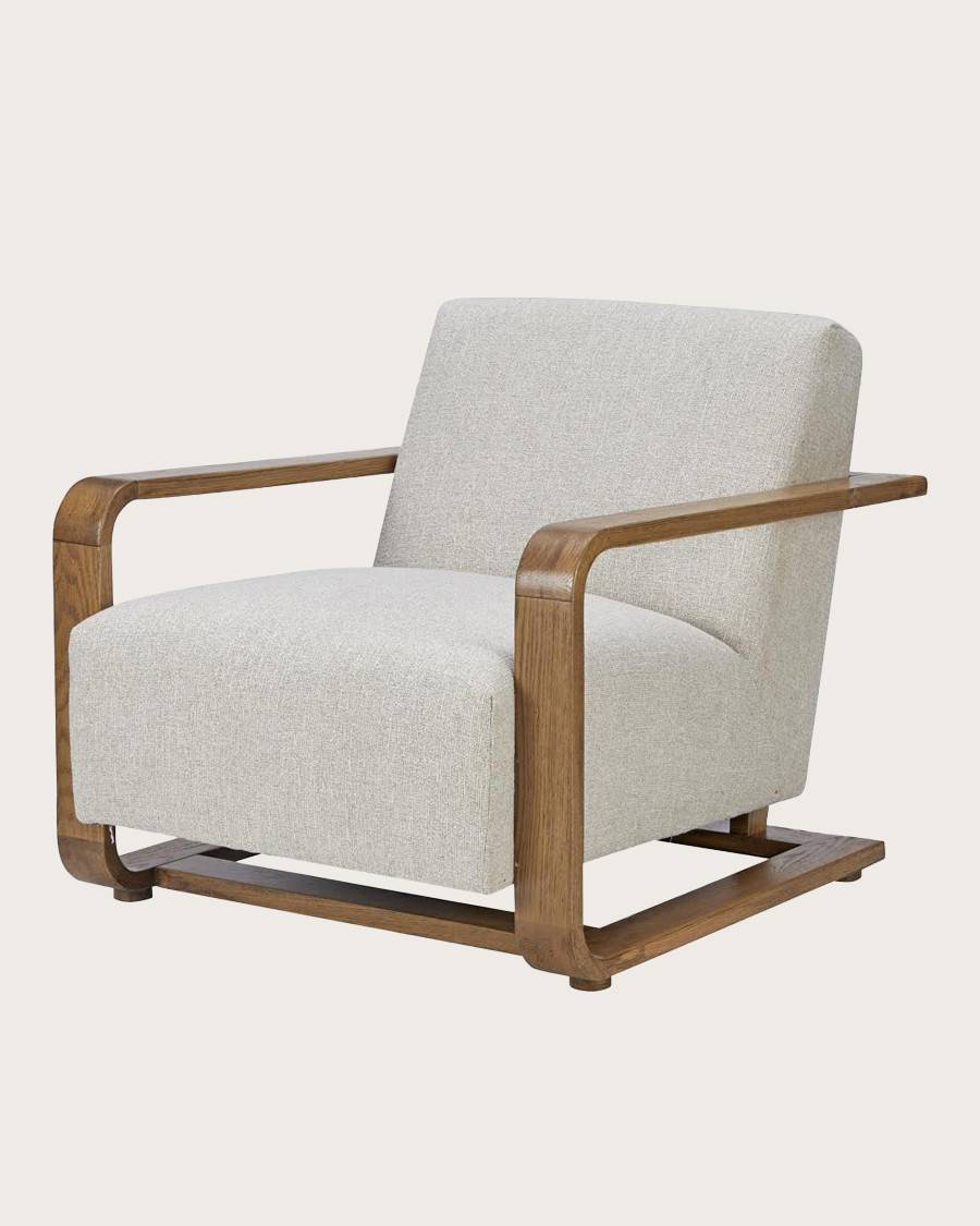 Rima - Fauteuil en bois massif chêne et en lin - UNIQKA - Imagen 2