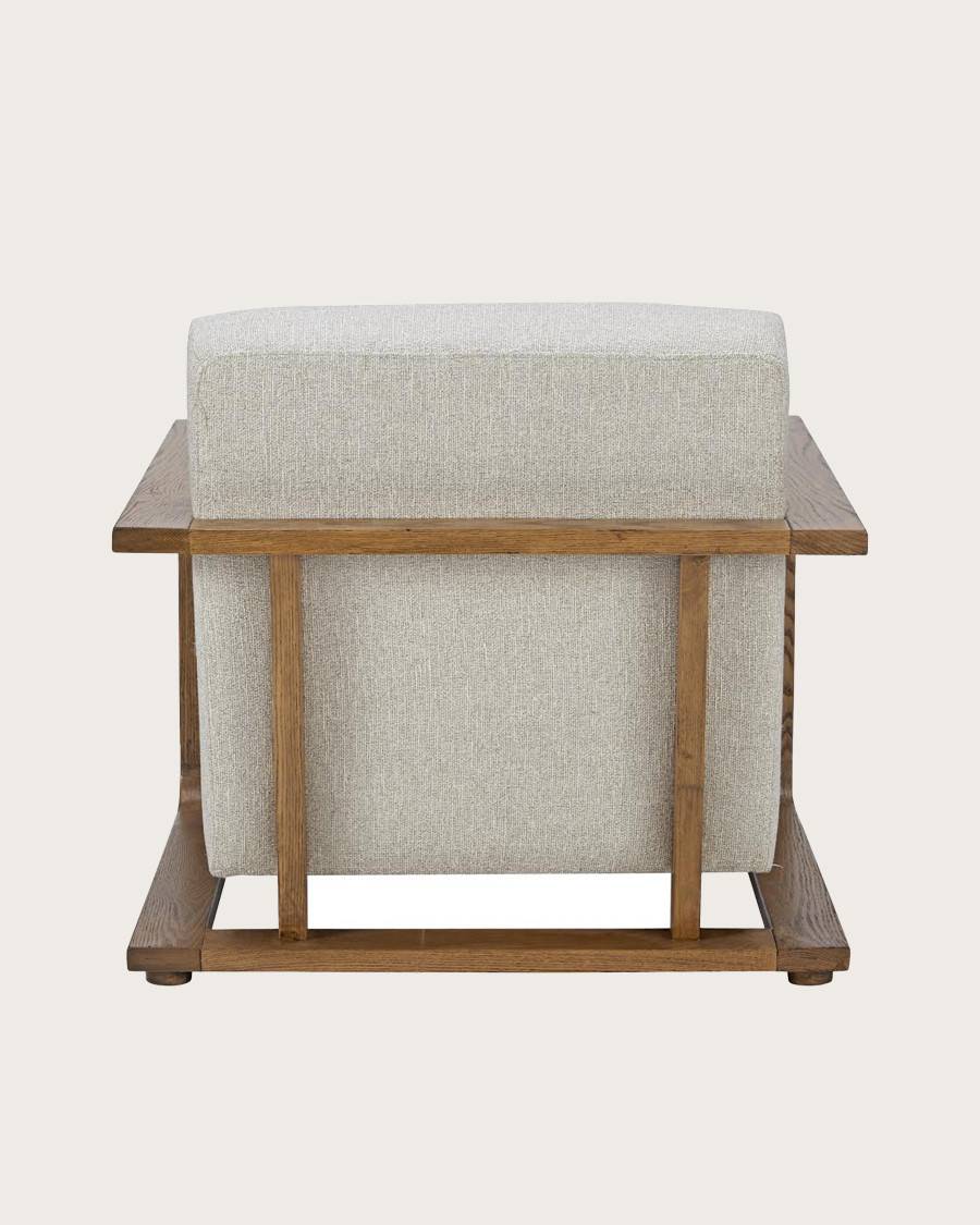 Rima - Fauteuil en bois massif chêne et en lin - UNIQKA - Imagen 4