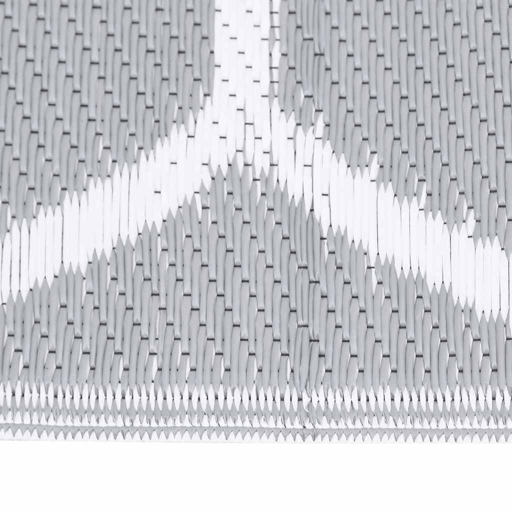 ComfortXL - Tapis de Jardin Tissé en PP Décoratif pour Salon de Jardin Gris 140x200 cm – ComfortXL Outdoor Living - Image 3