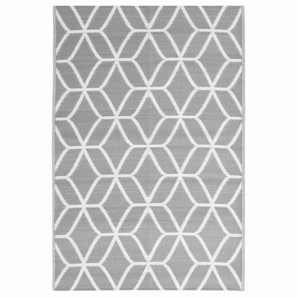 ComfortXL - Tapis de Jardin Tissé en PP Décoratif pour Salon de Jardin Gris 140x200 cm – ComfortXL Outdoor Living - Image 2