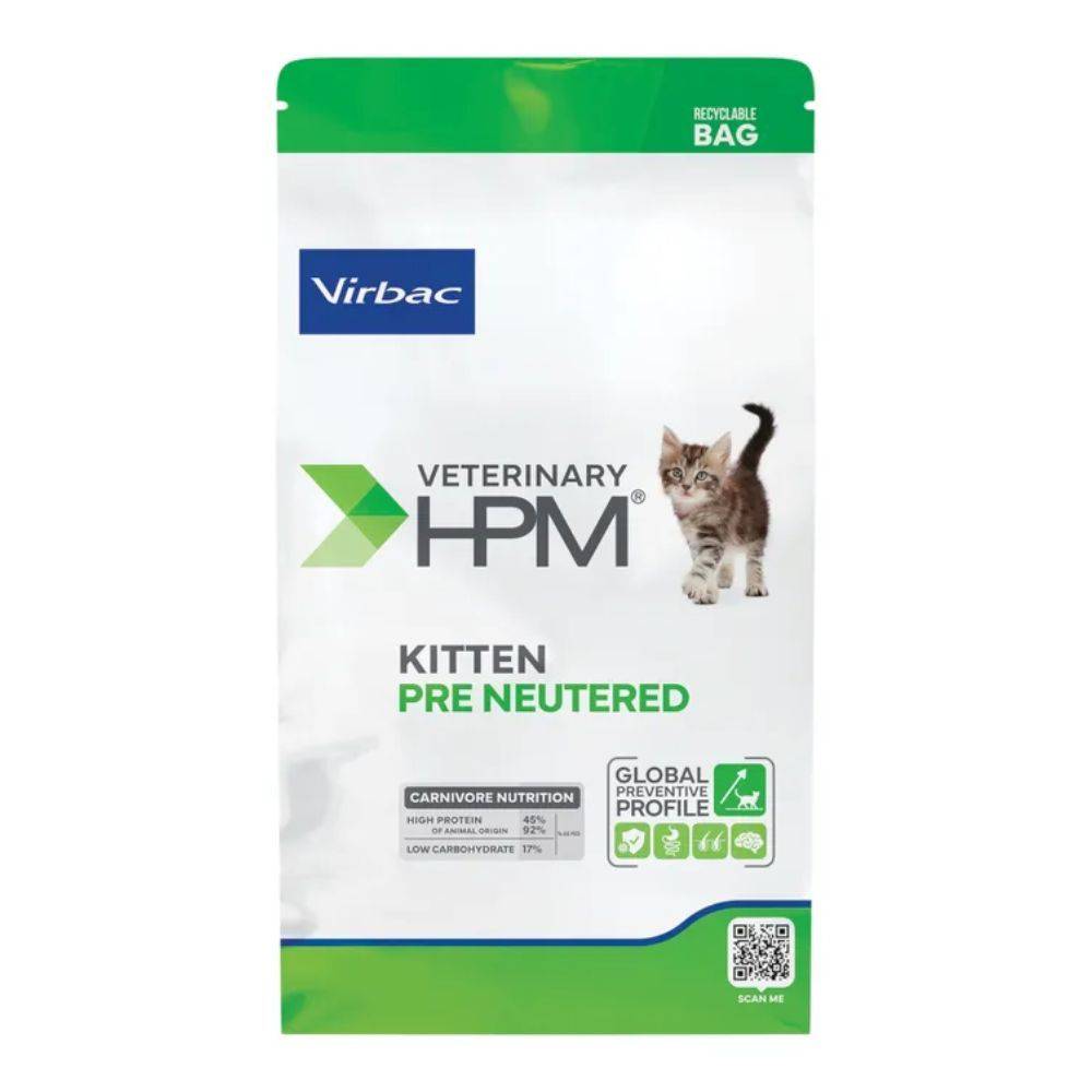 Croquettes Chat Veterinary HPM Cat Kitten Pre Neutered - Virbac 3 kg - Imagen 1