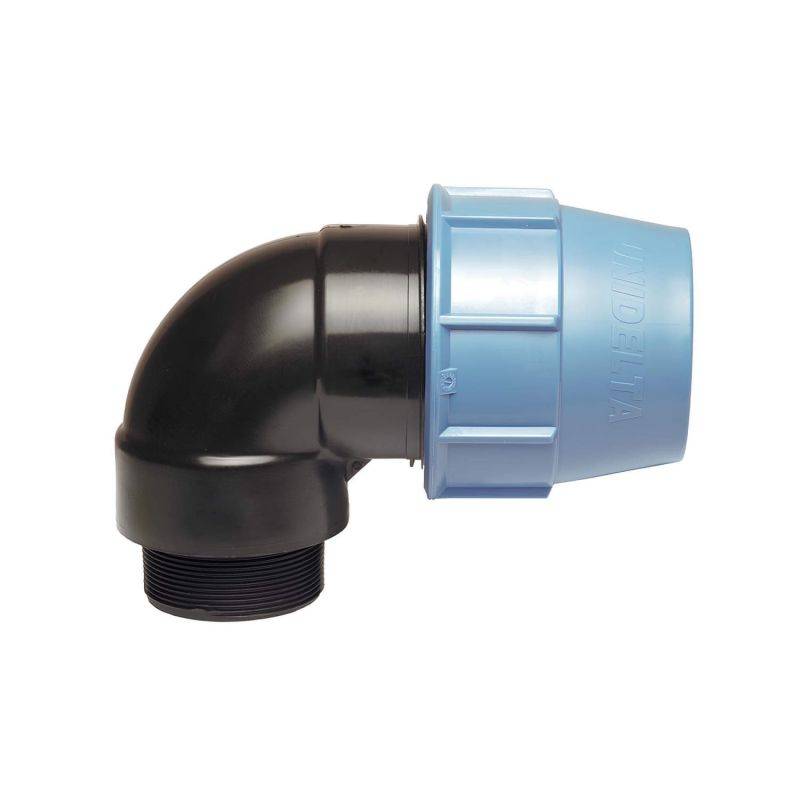 Coude mâle 90° PE plastique Ø50x1''1/2