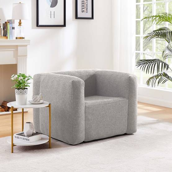 Fauteuil gonflable Terracotta - Intérieur et extérieur - Couleur Gris clair - Imagen 4