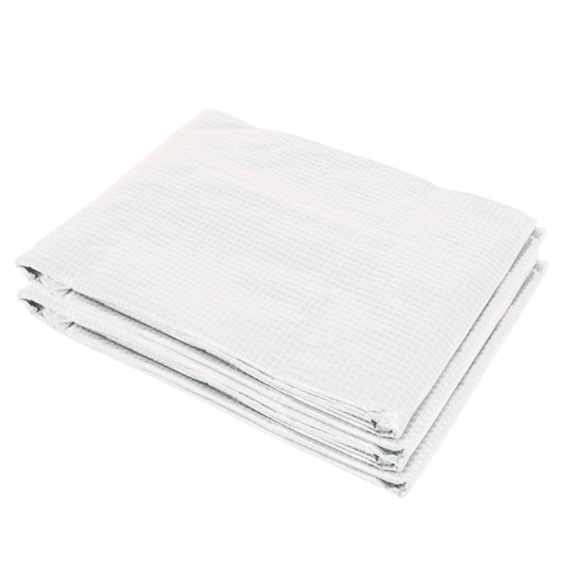 Outsunny - Bâche de rechange serre tunnel 18 m², bâche dim. 6L x 3l x 2H m PE anti-UV imperméable 12 fenêtres + porte enroulable zippée blanc - Outsunny - Imagen 1