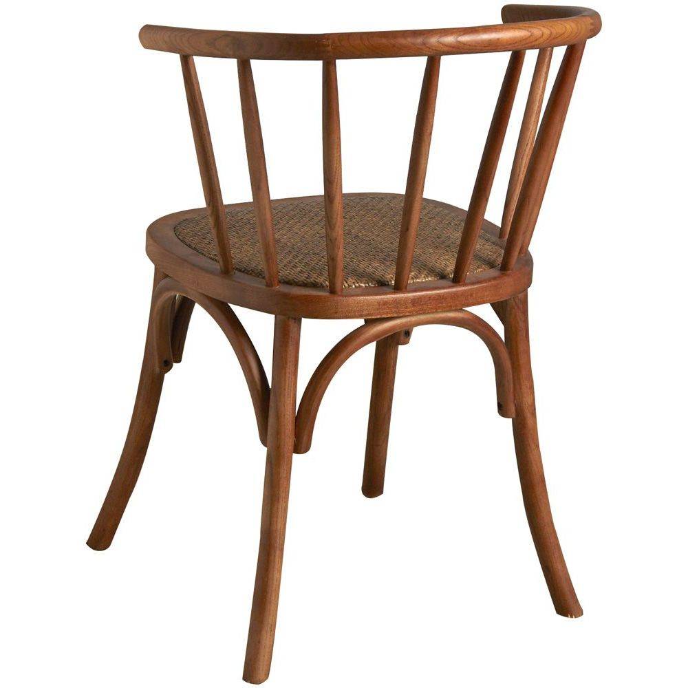 Aubry Gaspard - Chaise en hêtre et rotin, avec dossier rond - Imagen 2
