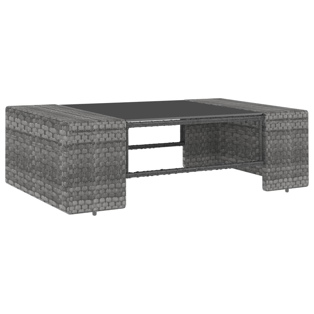 Vidaxl - Salon de jardin 3 pcs Résine tressée Gris vidaXL 49527 - Imagen 4