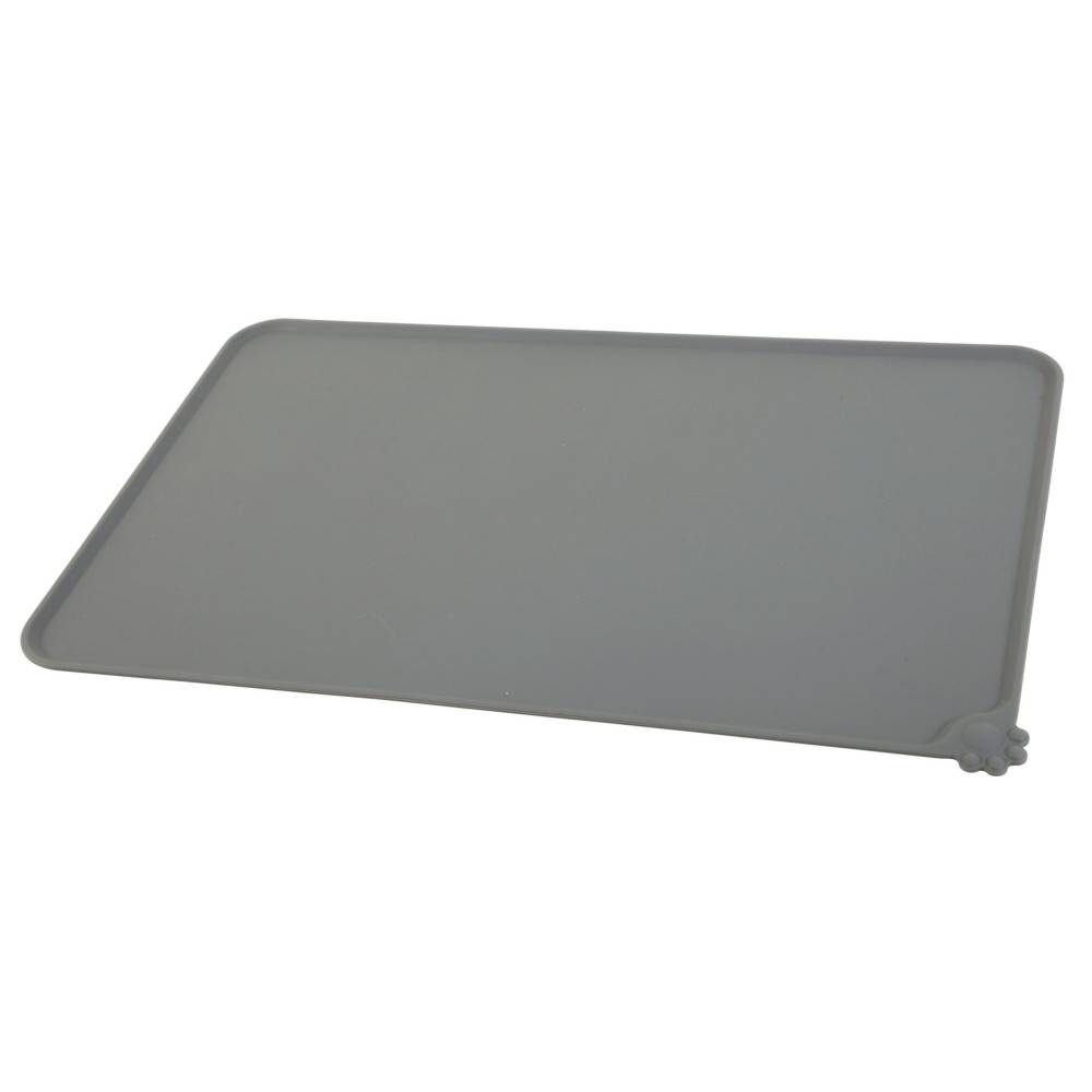 Zolux - Alfombrilla de silicona gris L 55 x 39 cm para perro - Imagen 1