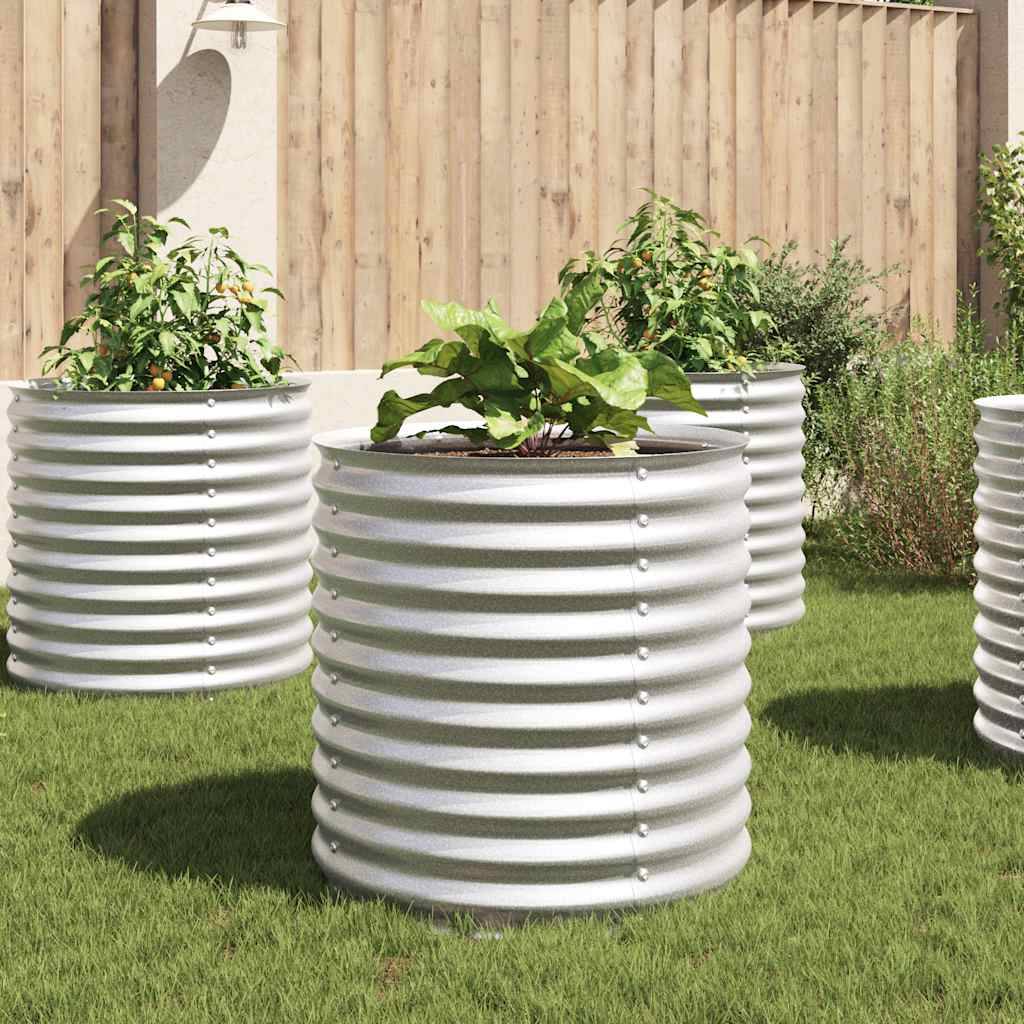 ComfortXL - Carré potager haut 80x80x81 cm en Acier galvanisé pour jardin Gris – ComfortXL Outdoor Living - Image 1