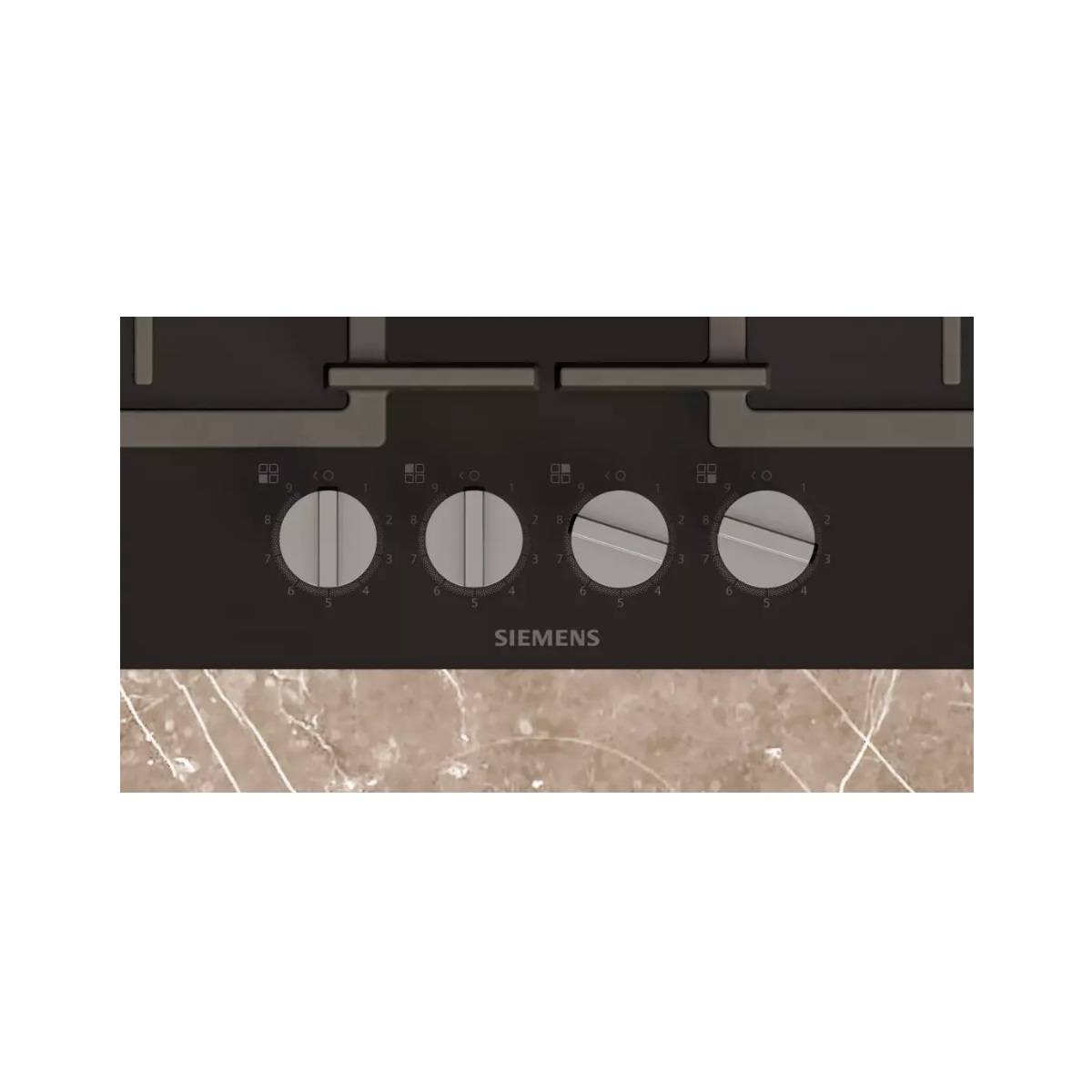 Plaque de cuisson gaz 60cm 4 feux 8000w noir EP6A6PI40 Siemens - Image 2