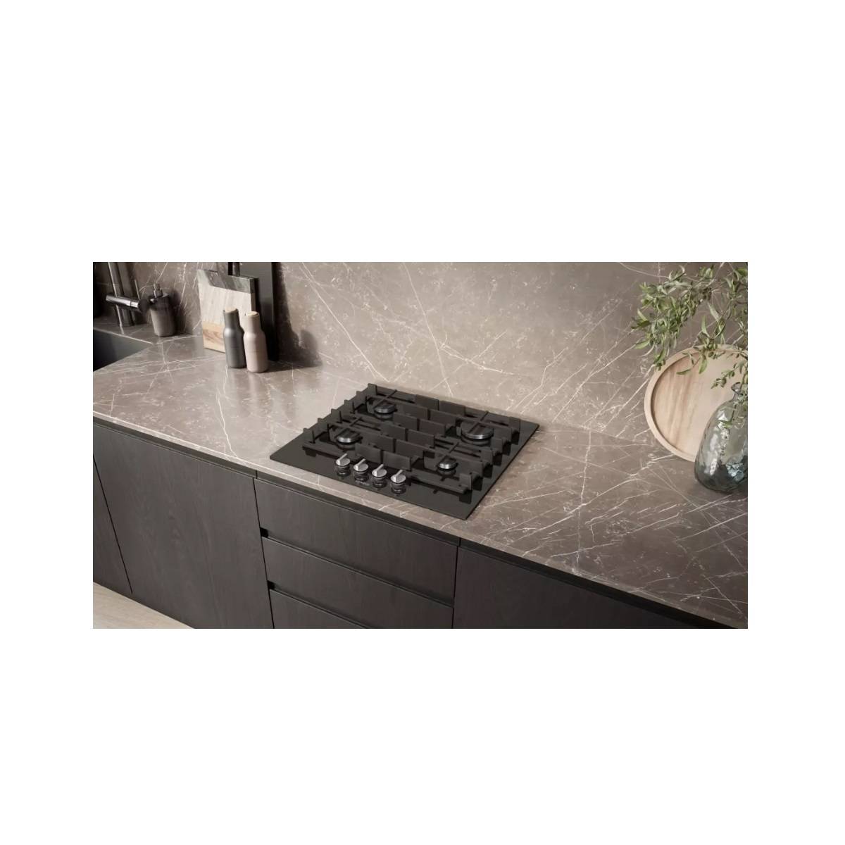 Plaque de cuisson gaz 60cm 4 feux 8000w noir EP6A6PI40 Siemens - Image 5