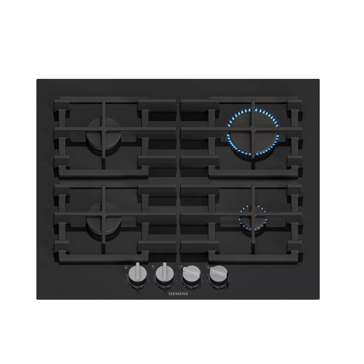 Plaque de cuisson gaz 60cm 4 feux 8000w noir EP6A6PI40 Siemens - Image 1
