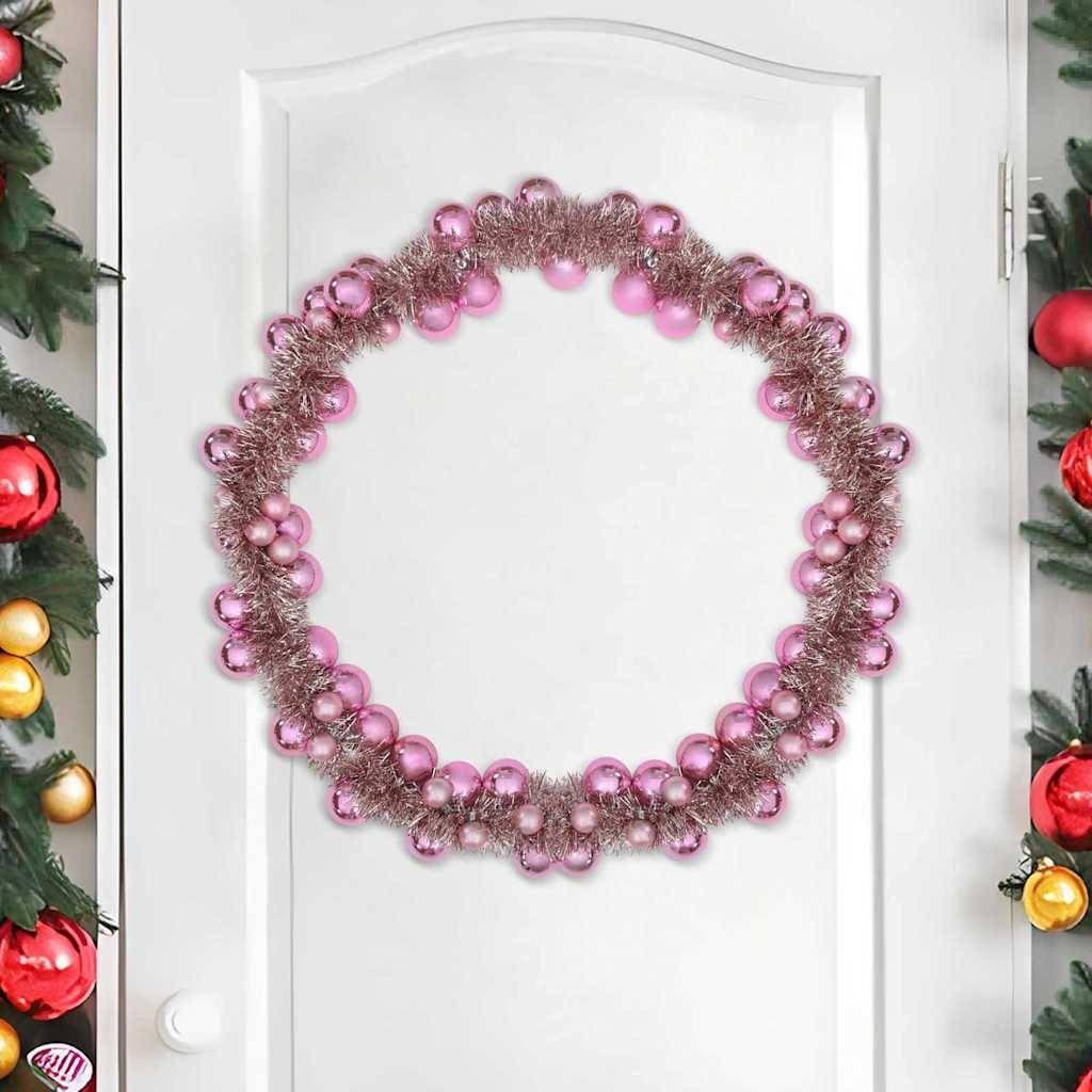 Vidaxl - Guirlande de Boules de Noël Rose 186 cm Polystyrène vidaXL 42019690 - Image 4