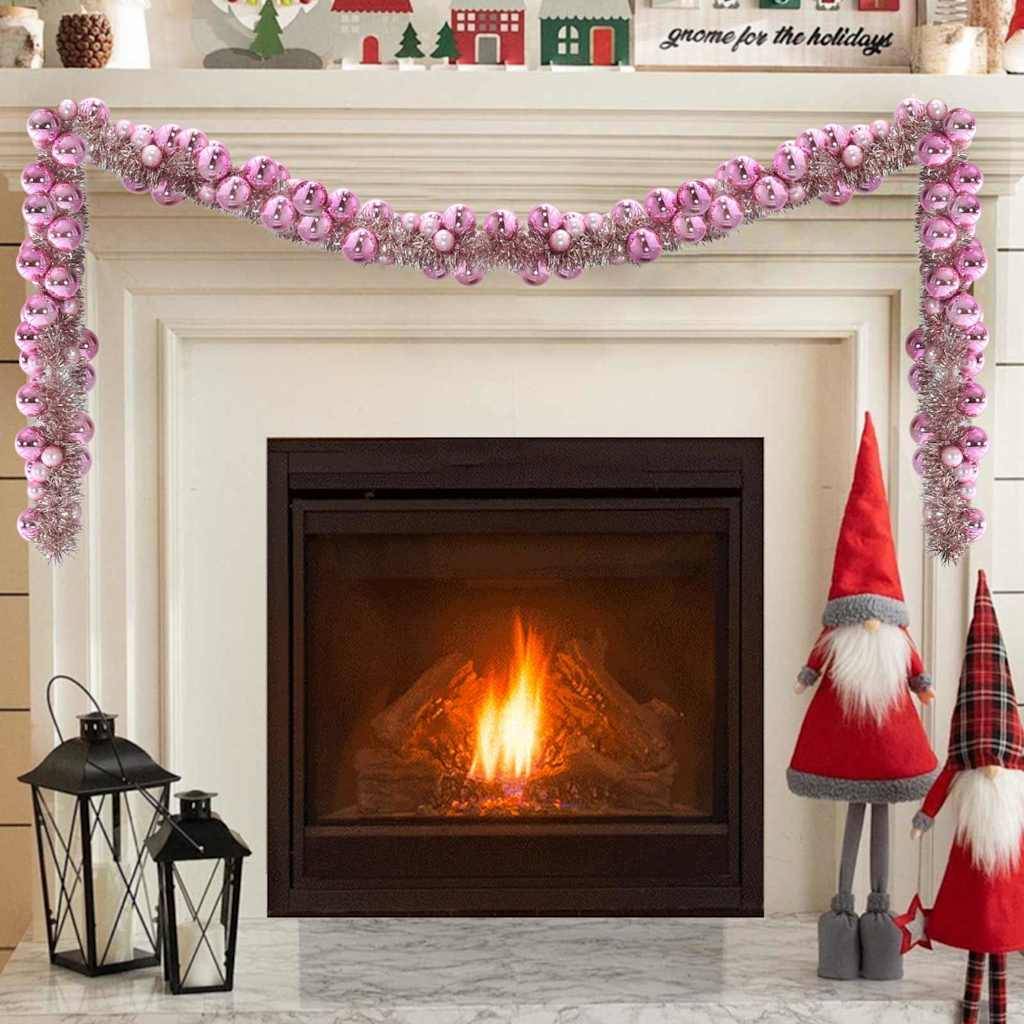 Vidaxl - Guirlande de Boules de Noël Rose 186 cm Polystyrène vidaXL 42019690 - Image 1
