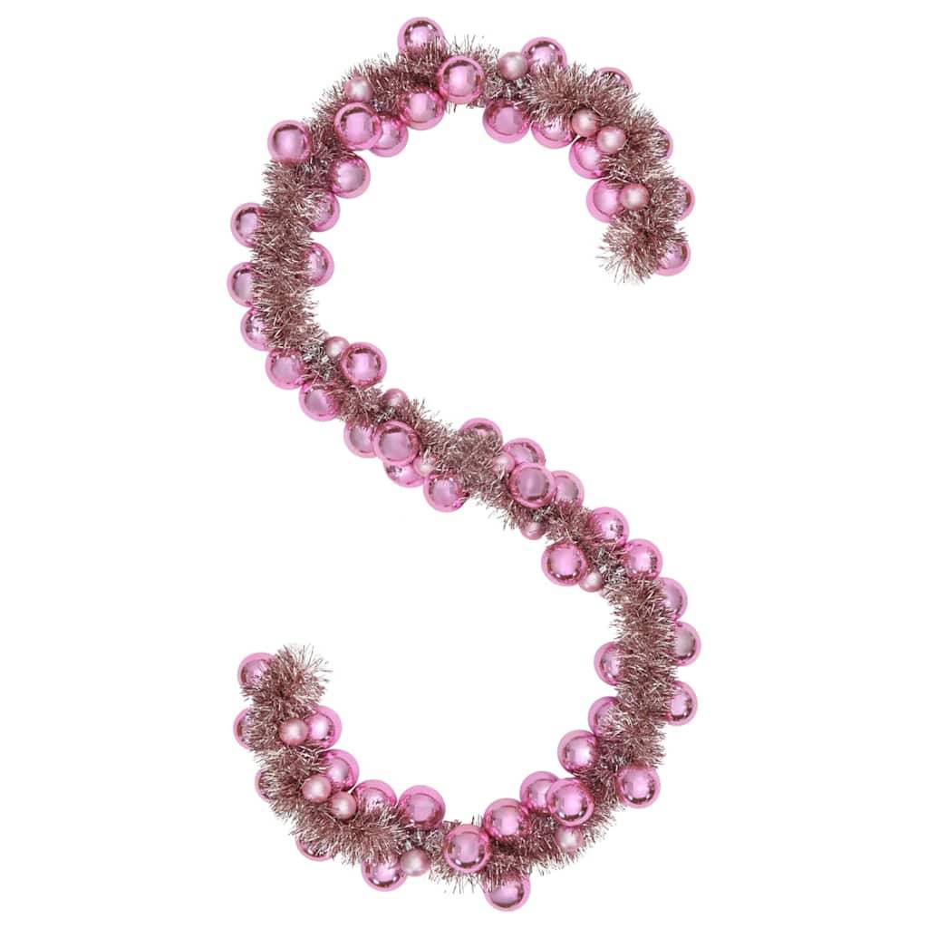 Vidaxl - Guirlande de Boules de Noël Rose 186 cm Polystyrène vidaXL 42019690 - Image 2