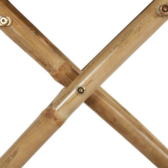 Chaises pliables de directeur Bambou et tissu Gris foncé 60 x 45 x 88 cm (lot de 2) - PANGIVO - Image 8