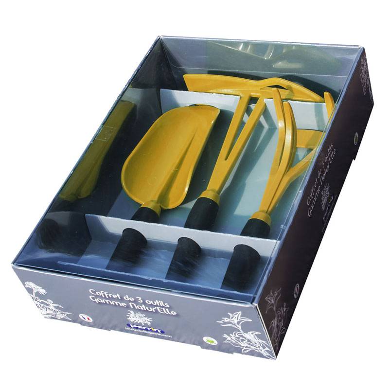 Outils Perrin - Coffret 3 outils de jardin gamme natur'elle - Jaune miel Outils Perrin