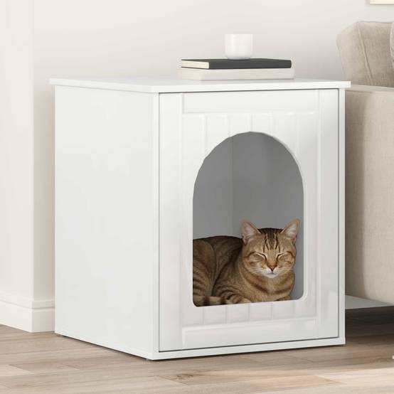 Chatiere bois blanc 53 x 52 x 62 cm - Prolenta premium p353.0 - Image 2