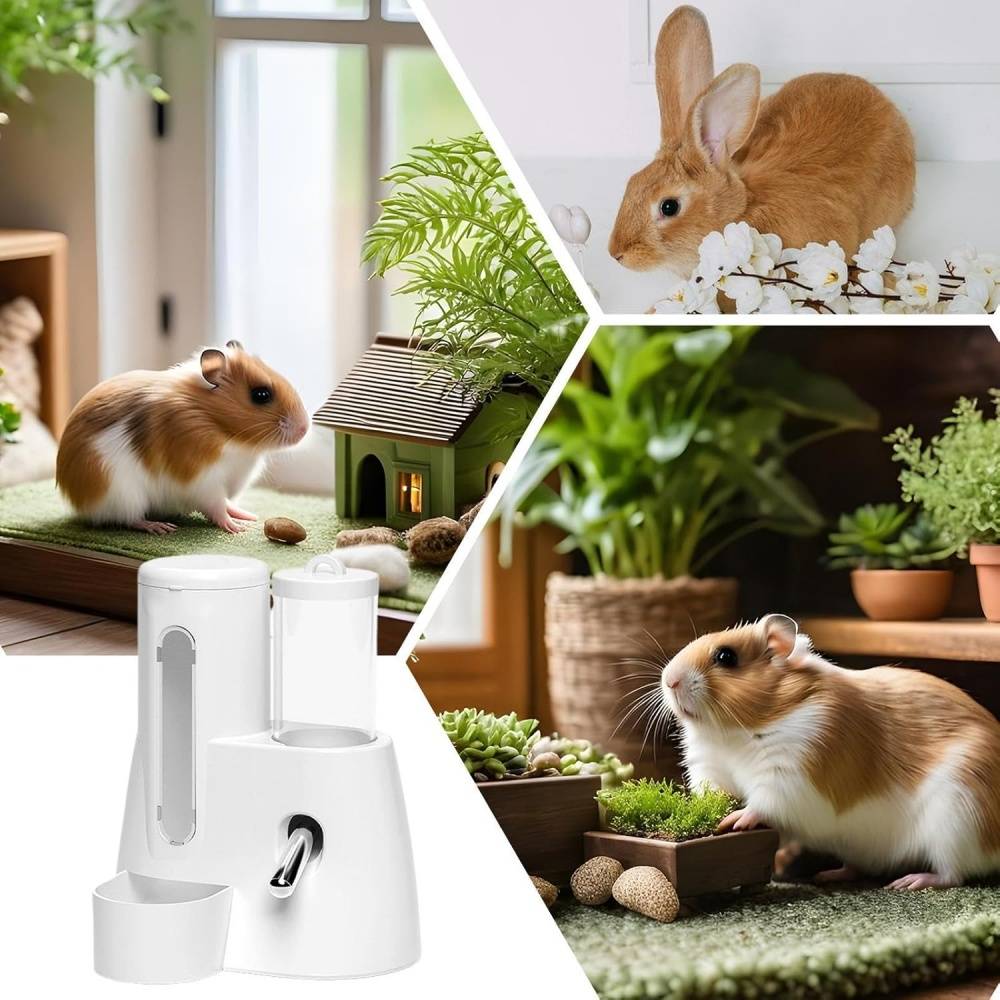 IntiMeg - Mangeoire automatique pour petits animaux Blanc IntiMeg - Image 6