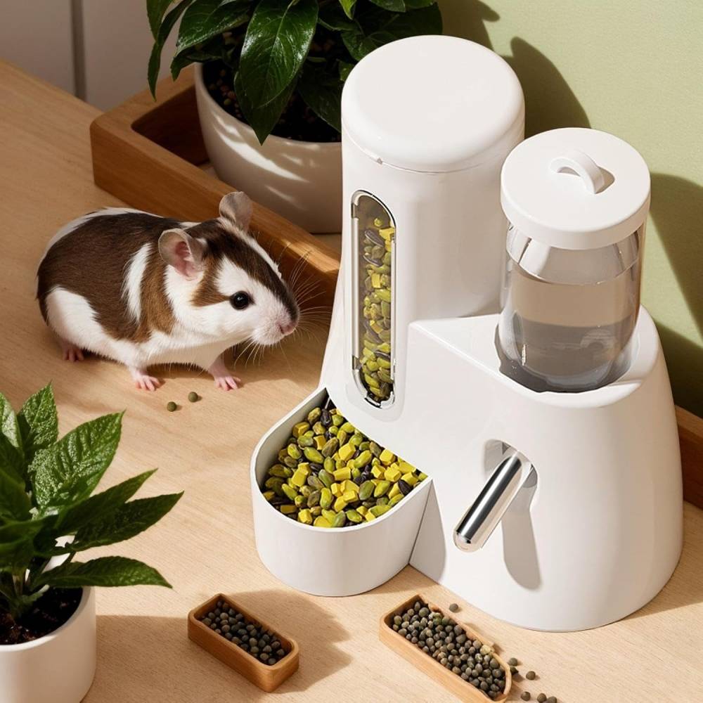 IntiMeg - Mangeoire automatique pour petits animaux Blanc IntiMeg - Image 5