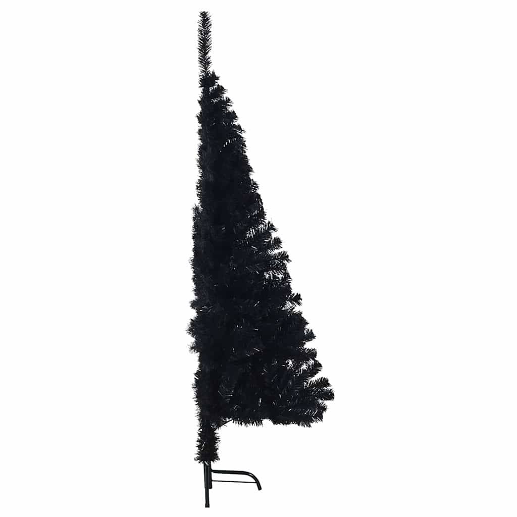 Vidaxl - Demi sapin de Noël artificiel avec support Noir 150 cm PVC vidaXL 344676 - Image 7