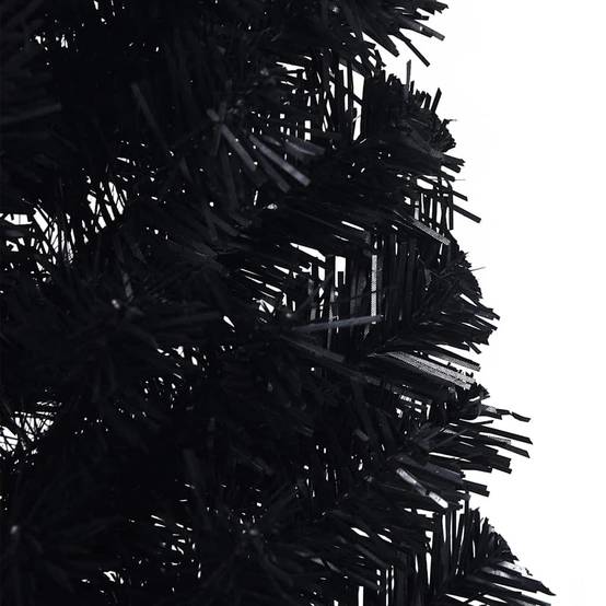 Vidaxl - Demi sapin de Noël artificiel avec support Noir 150 cm PVC vidaXL 344676 - Image 9