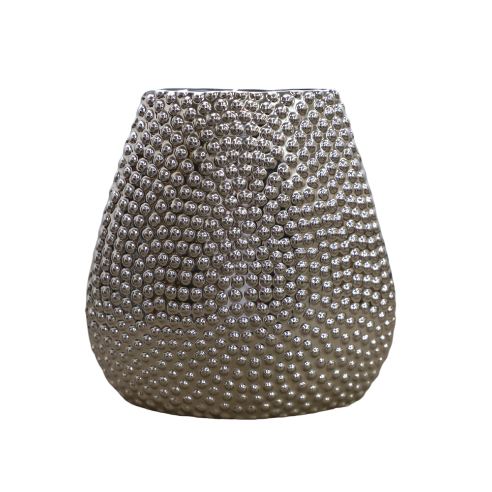 Vase céramique argenté 23 x 23.5 cm Chemin de campagne - Imagen 1