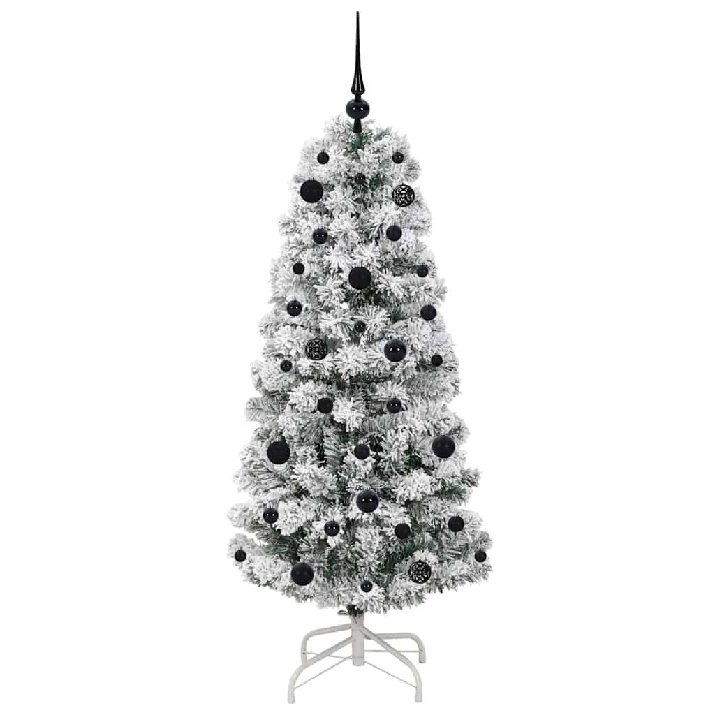 ComfortXL - Sapin de Noël Artificiel Bicolore 150 cm, Kit Déco avec 61 Boules et Guirlande LED pour Salon – ComfortXL Outdoor Living - Image 4