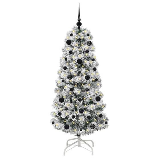 ComfortXL - Sapin de Noël Artificiel Bicolore 150 cm, Kit Déco avec 61 Boules et Guirlande LED pour Salon – ComfortXL Outdoor Living - Image 3
