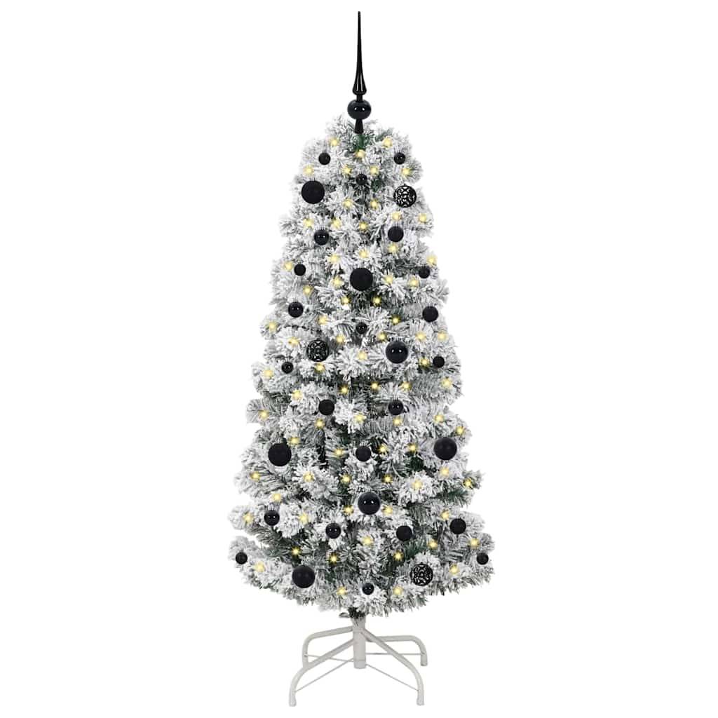 ComfortXL - Sapin de Noël Artificiel Bicolore 150 cm, Kit Déco avec 61 Boules et Guirlande LED pour Salon – ComfortXL Outdoor Living - Image 3