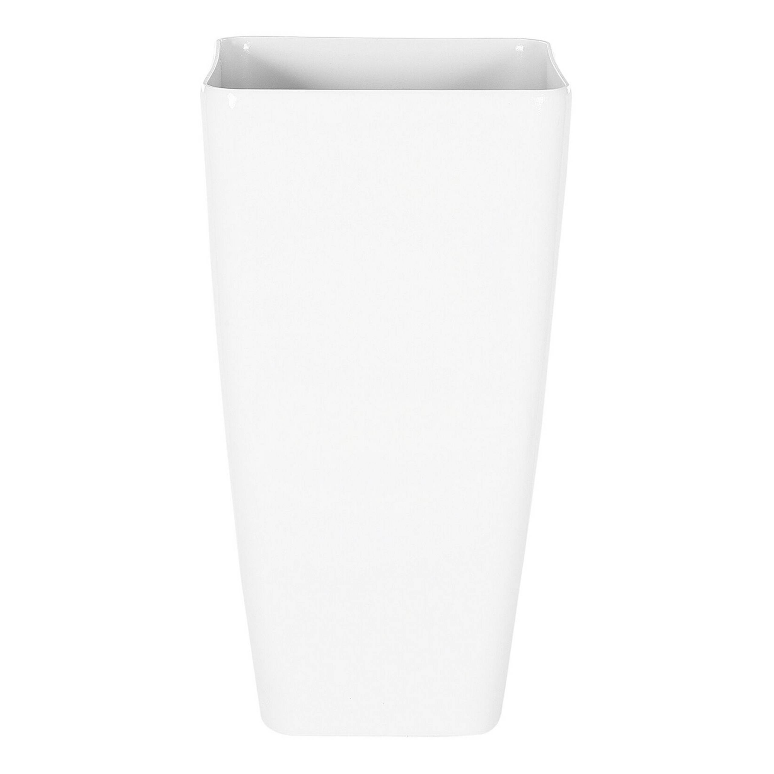 Beliani - Haut Cache-Pot Blanc Carré 30 x 30 x 57 cm Pot de Fleurs Robuste en Fibre d'Argile au Design Moderne Idéal pour Extérieur et Intérieur Beliani - Imagen 1