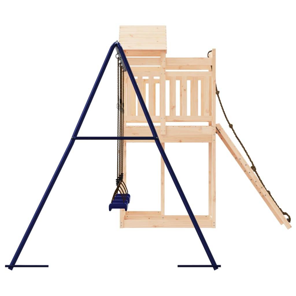 Helloshop26 - Aire de jeux d'extérieur mur d'escalade balançoire robuste jeux jardin 361 x 282 x 238 cm bois de pin massif - Imagen 5